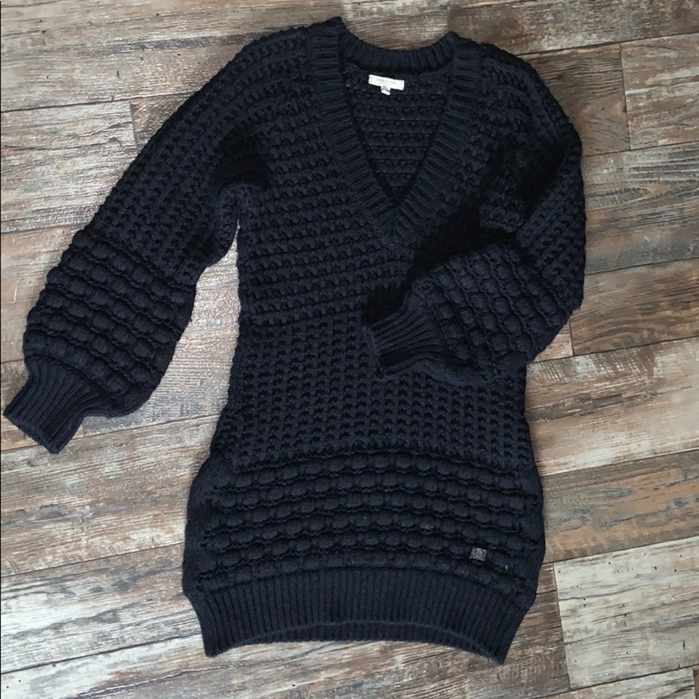 Burberry sweater mini dress black knit
